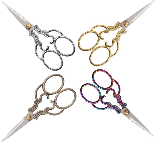 Vintage style Embroidery Scissors - Stainless steel for sewing, crewel, crafting, needlework, quilting, knitting, crocheting & bookbinding