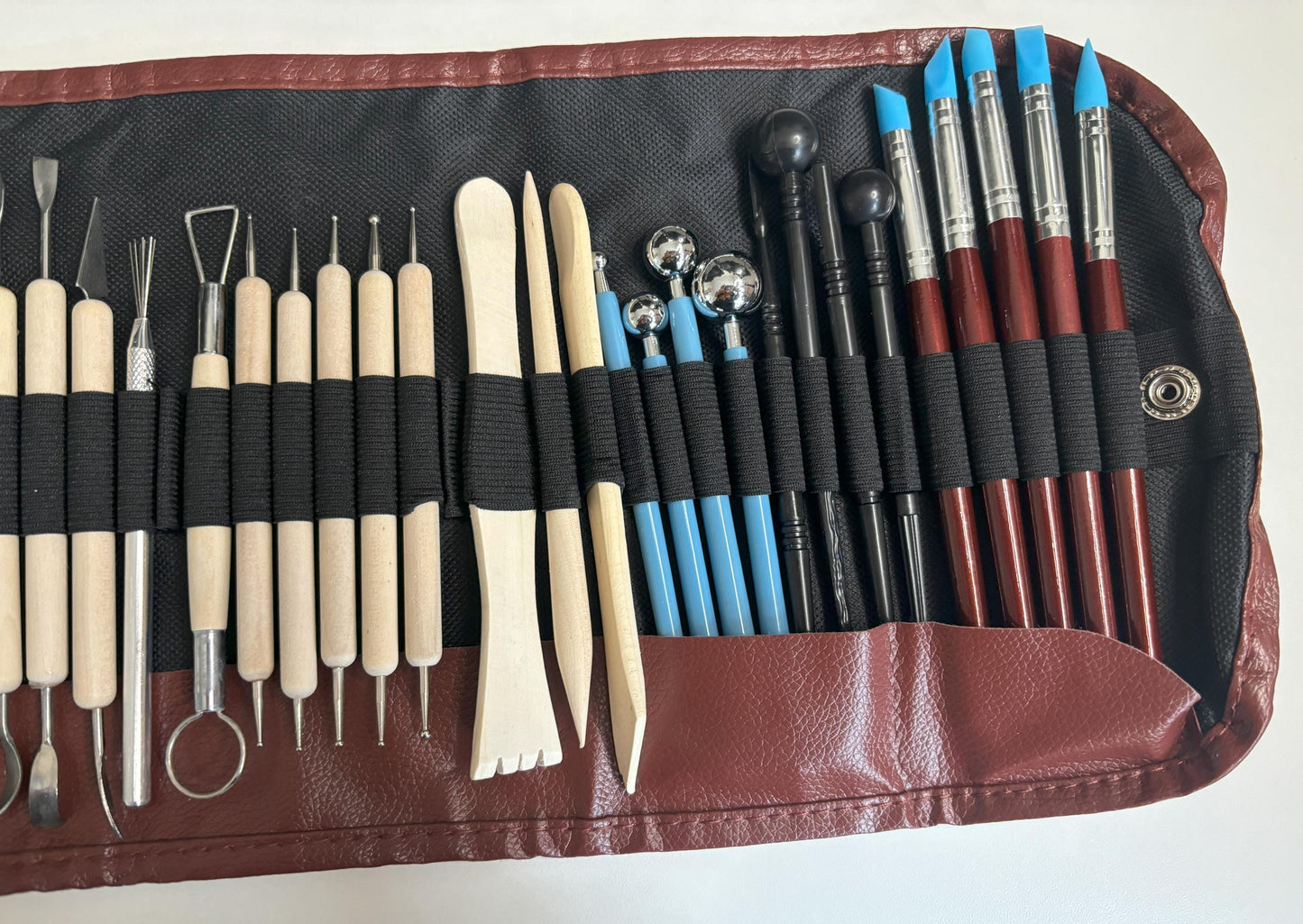 36pc Pottery Tool set, Pottery Tool Kit with carry case, Ceramics supplies bag, Polymer Sculpture Set, DIY Clay Sculpting & Shaping