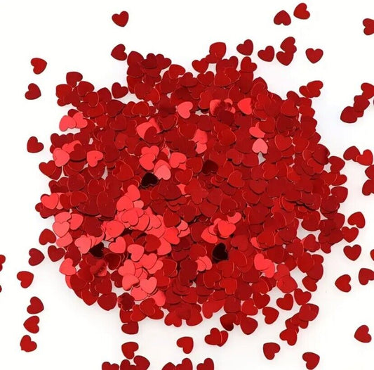 Red mini heart sequins/confetti for party or wedding favors/decor & gift/craft