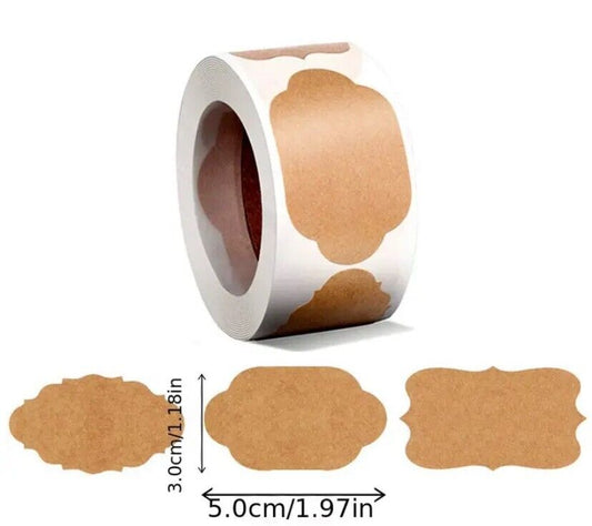 Various Designs Blank Craft Sticker, Wedding gift tag, food storage label-500pcs
