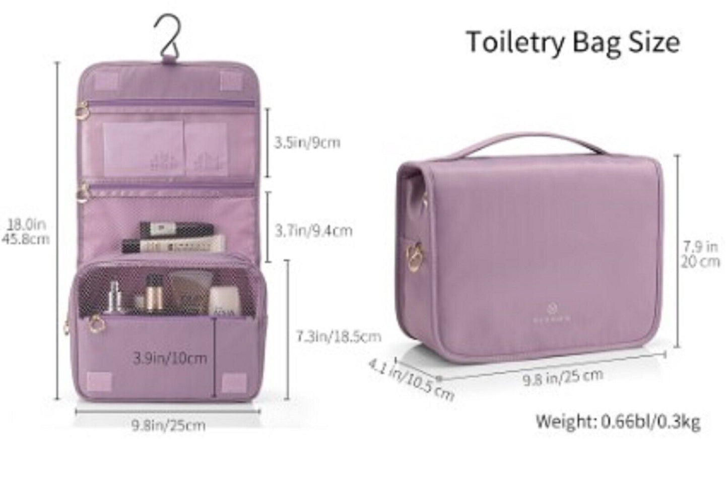 Hanging & Carry Toiletry Bag - Designed in Amsterdam birthday/anniversary gift
