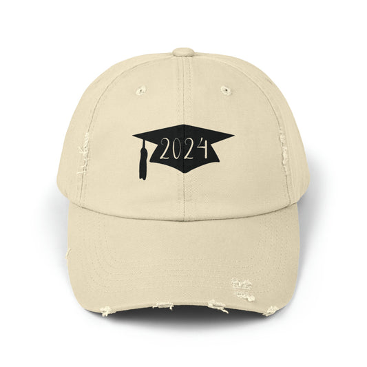 Unisex Distressed 2024 Graduation cap Cap