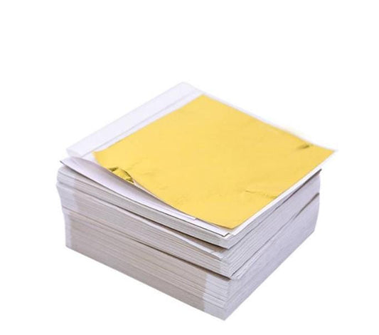 Imitation Gold leaf paper(Silver/Rose Gold) - Crafts, DIY Decor, Gilding, Nail Art/Resin supplies, Scrapbooking, Framing -5/10/20/100 sheets