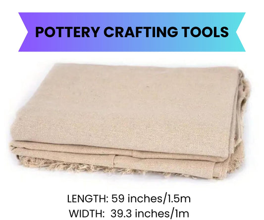 Pottery Special Linen Cloth, Burlap Clay Craft Pad for DIY Pottery and Ceramics, Perfect for Pottery Printing, Texture, Modeling & Sculpture