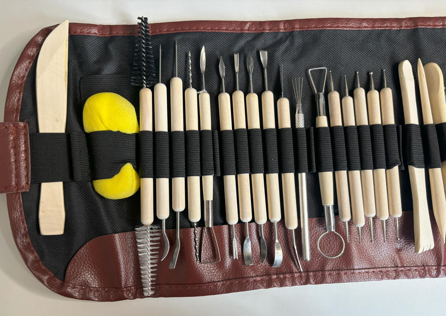 36pc Pottery Tool set, Pottery Tool Kit with carry case, Ceramics supplies bag, Polymer Sculpture Set, DIY Clay Sculpting & Shaping
